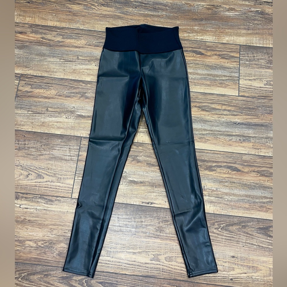 COPY - Spanx black faux leather leggings